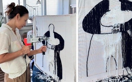 Lee Hyori menukar kamar mandi dengan studio saat ia merambah ke seni tekstil dengan teknik tufting