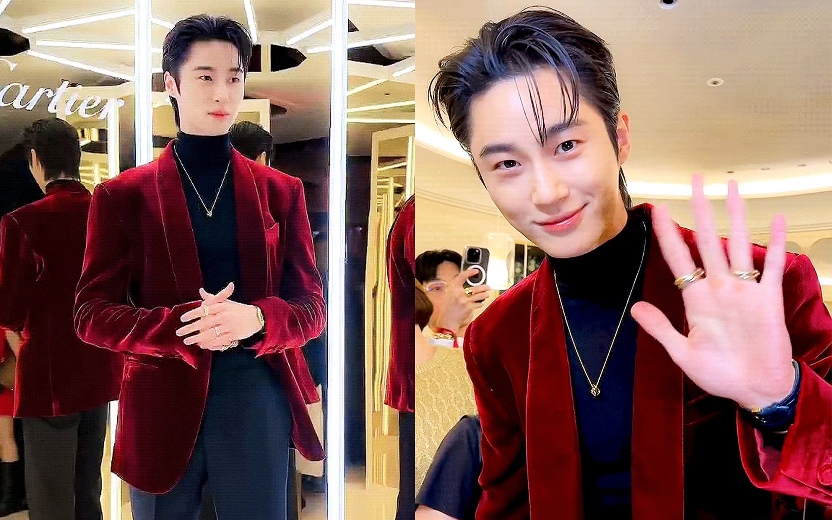 Byun Woo Seok membuat para penggemar terpesona dengan penampilannya yang gagah dalam balutan jaket beludru merah Byun Woo Seok membuat para penggemar terpesona dengan penampilannya yang gagah dalam balutan jaket beludru merah
