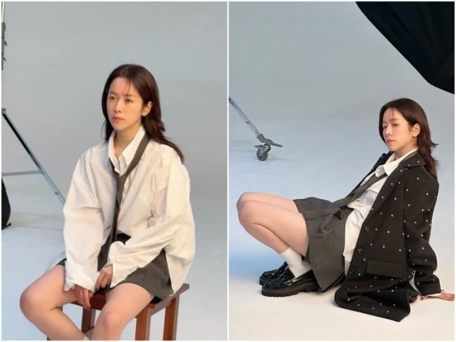 Han Ji Min berbagi momen di balik layar saat dia bersiap untuk pemutaran perdana drama Han Ji Min berbagi momen di balik layar saat dia bersiap untuk pemutaran perdana drama
