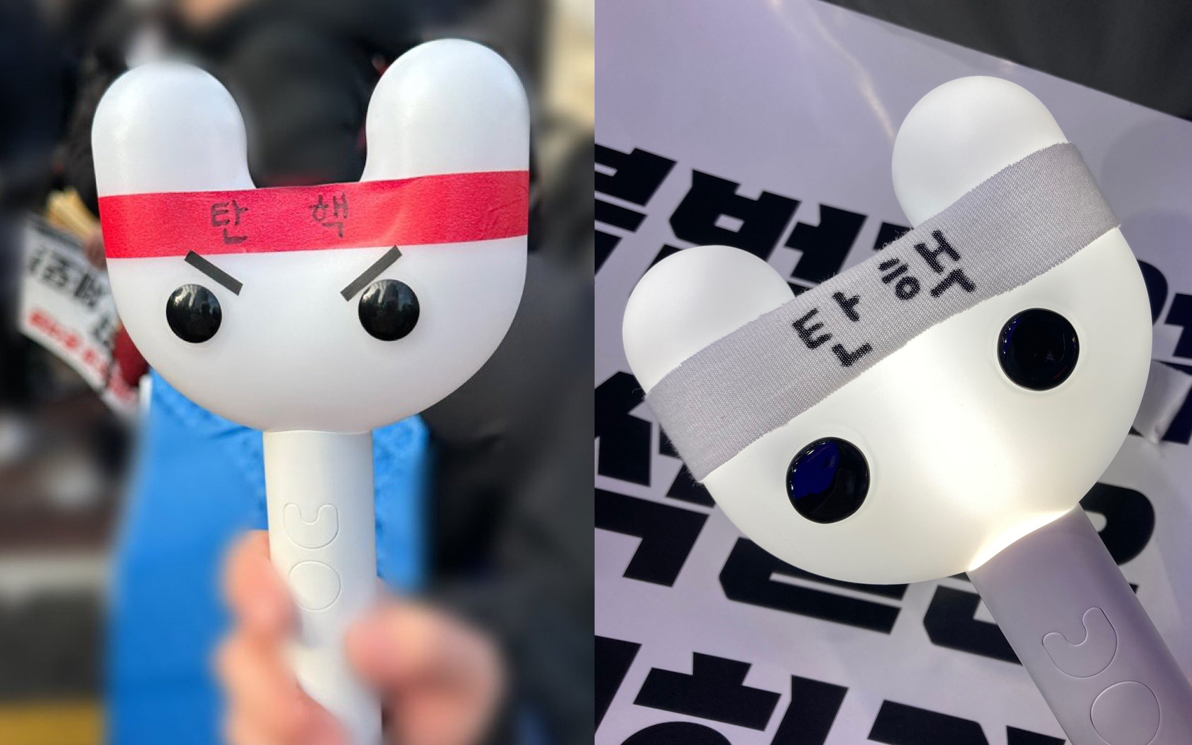 Netizen Korea menyukai cara pengunjuk rasa menggunakan kembali lightstick NewJeans Netizen Korea menyukai cara pengunjuk rasa menggunakan kembali lightstick NewJeans