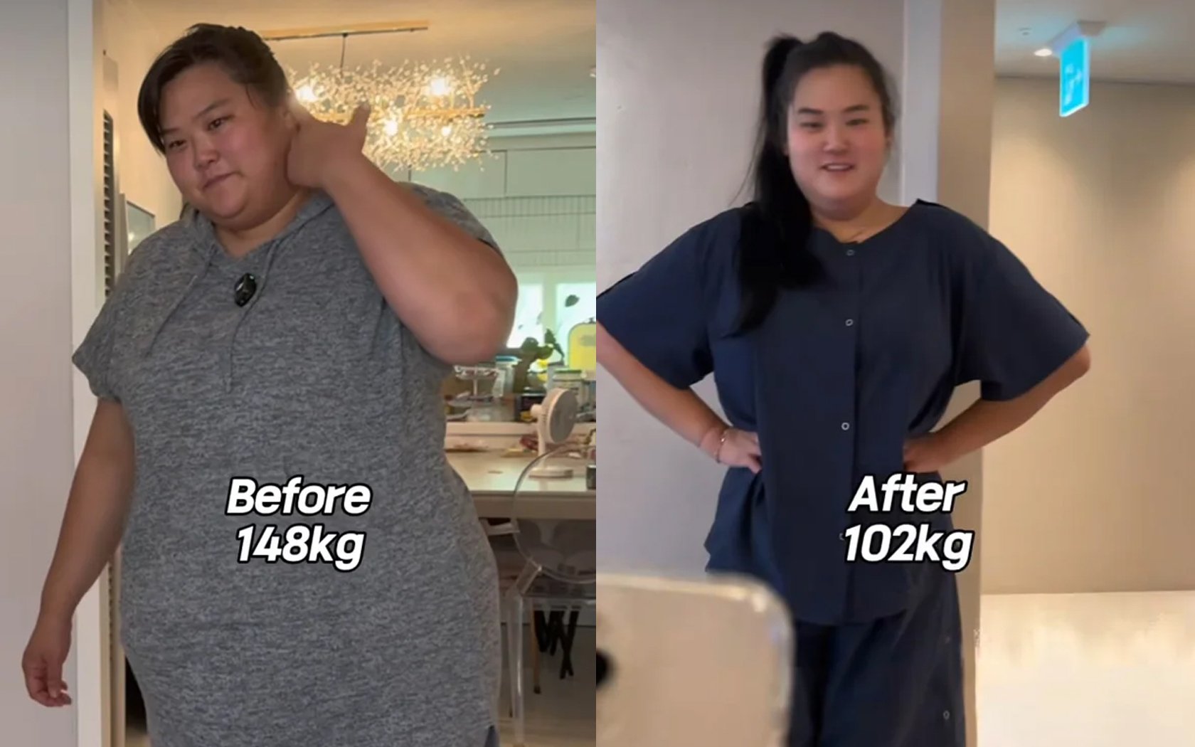 Park Soo Ji, saudara perempuan Ryu Phillip, berbagi perjalanan penurunan berat badan dengan menurunkan 46 kg (~ 101,2 lbs)