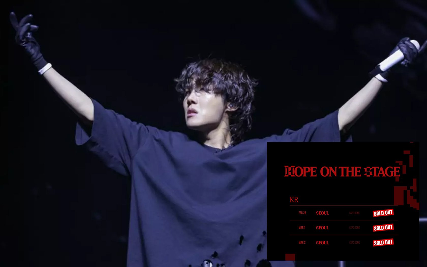 J-Hope tidak memerlukan penjualan tiket umum karena ia menjual habis seluruh 3 malam konsernya di Seoul selama pra-penjualan J-Hope tidak memerlukan penjualan tiket umum karena ia menjual habis seluruh 3 malam konsernya di Seoul selama pra-penjualan