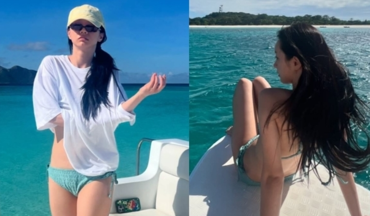 Hyeri berbagi momen berbikini di Filipina Hyeri berbagi momen berbikini di Filipina