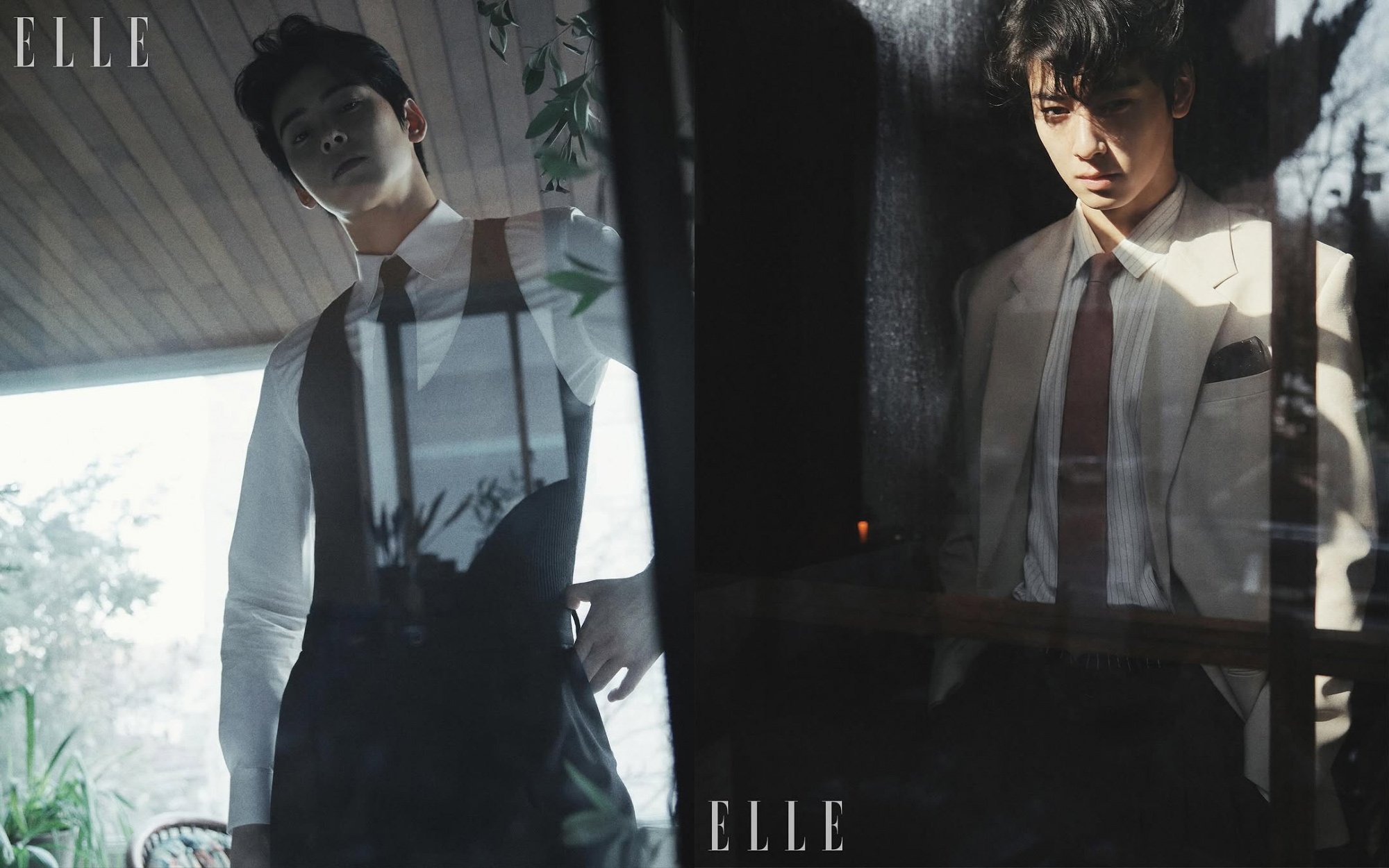 Cha Eun Woo memikat untuk Elle Korea bekerja sama dengan Saint Laurent Cha Eun Woo memikat untuk Elle Korea bekerja sama dengan Saint Laurent