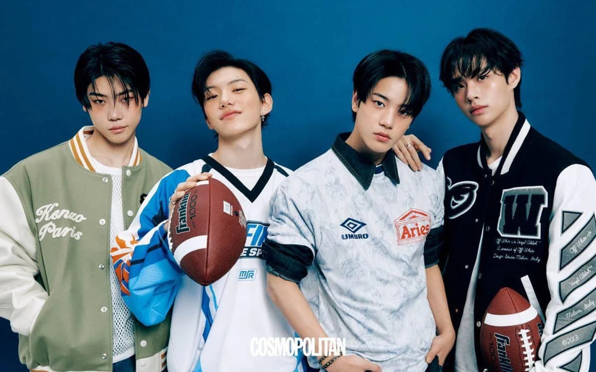 Tutup mata Anda menjatuhkan foto busana kasual Korea Cosmopolitan