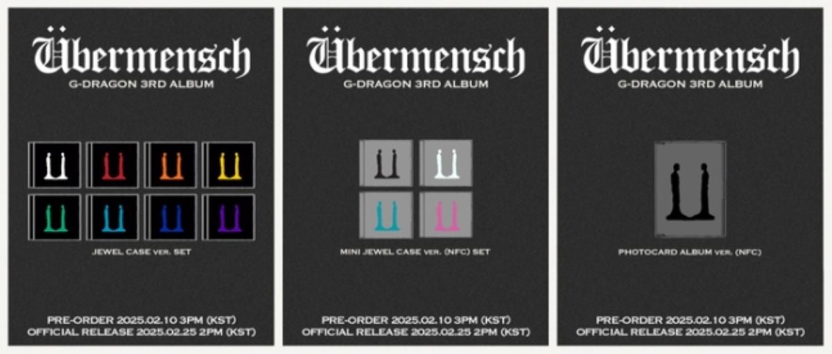 Pre-order 'übermensch' G-Dragon Terbuka-Penurunan Album Pada 25 Februari