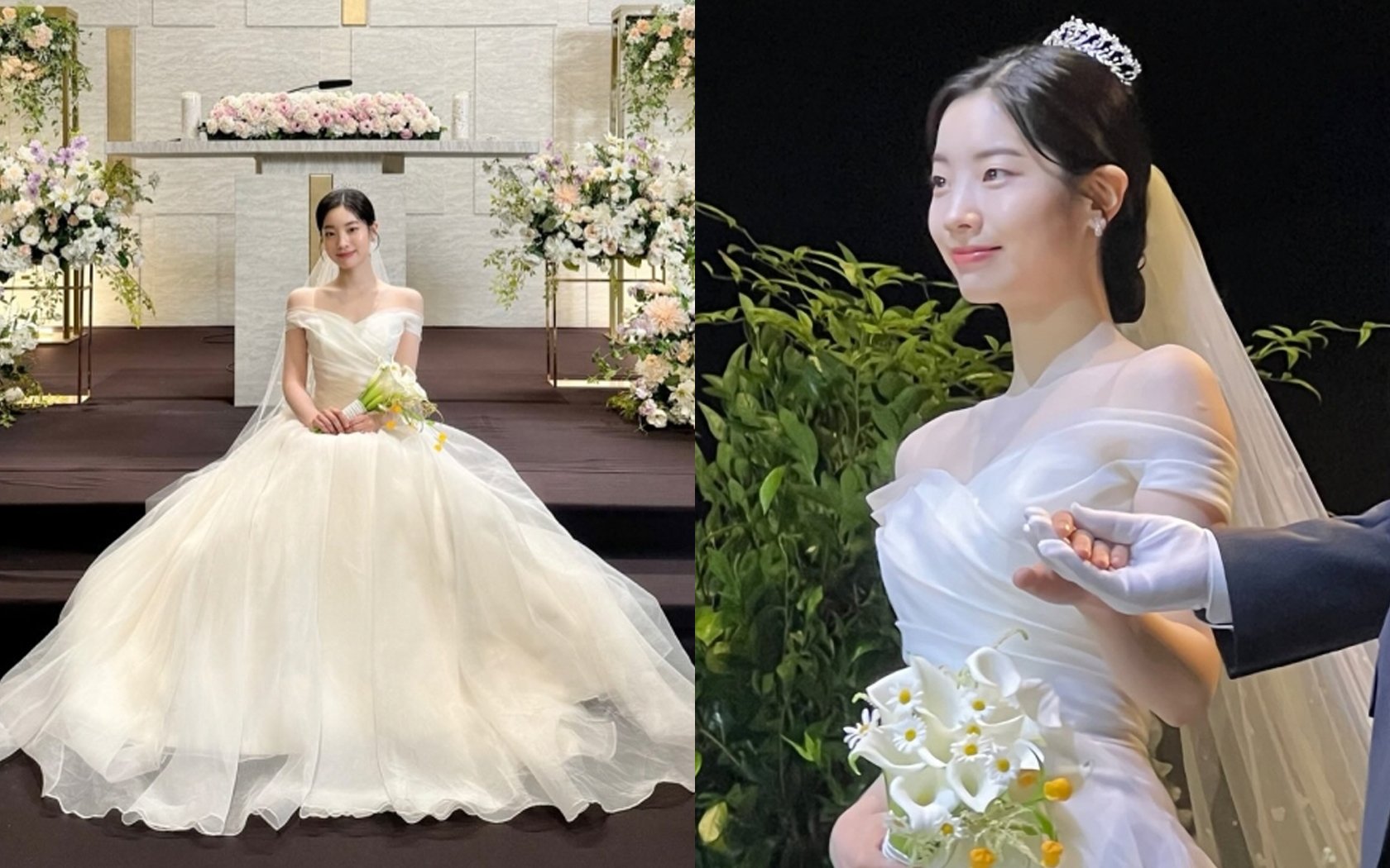 Dahyun dua kali berubah menjadi pengantin yang cantik