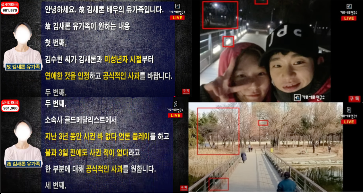 (Spoiler) Garosero Research Institute merilis pernyataan kedua dari foto almarhum ibu Kim Sae Ron dan Shockig dari Kim Soo Hyun