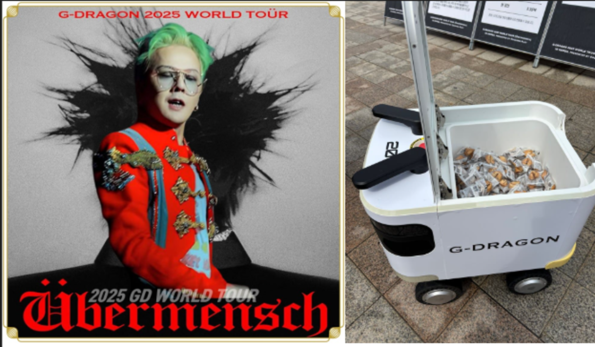 Robot kue keberuntungan menyebarkan kedamaian di konser G-Dragon Robot kue keberuntungan menyebarkan kedamaian di konser G-Dragon