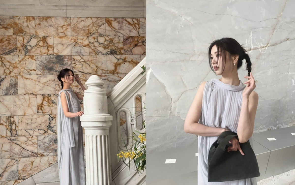 Jung So Min Stuns dengan gaun elegan terlihat selama perjalanannya ke Yunani