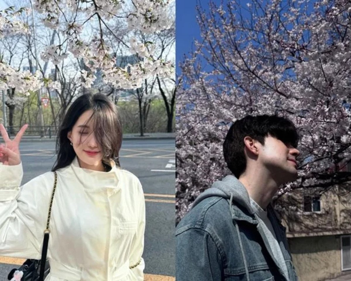 Mantan anggota LPG Kim Seo Yeon dan Robin Deiana berbagi tanggal bunga sakura yang mengharukan
