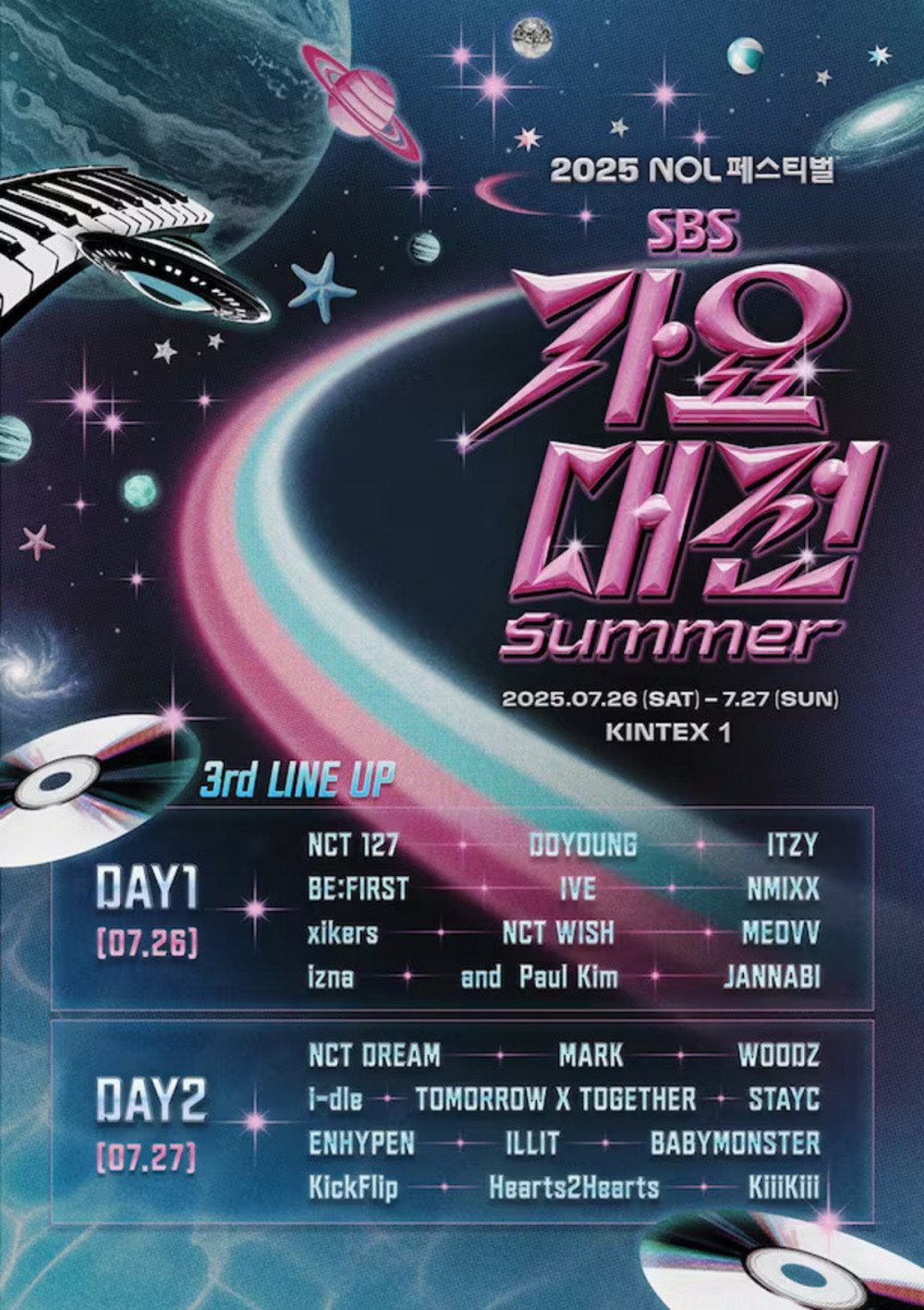 Berbagai artis K-Pop yang akan tampil di SBS Gayo Daejeon Summer 2025