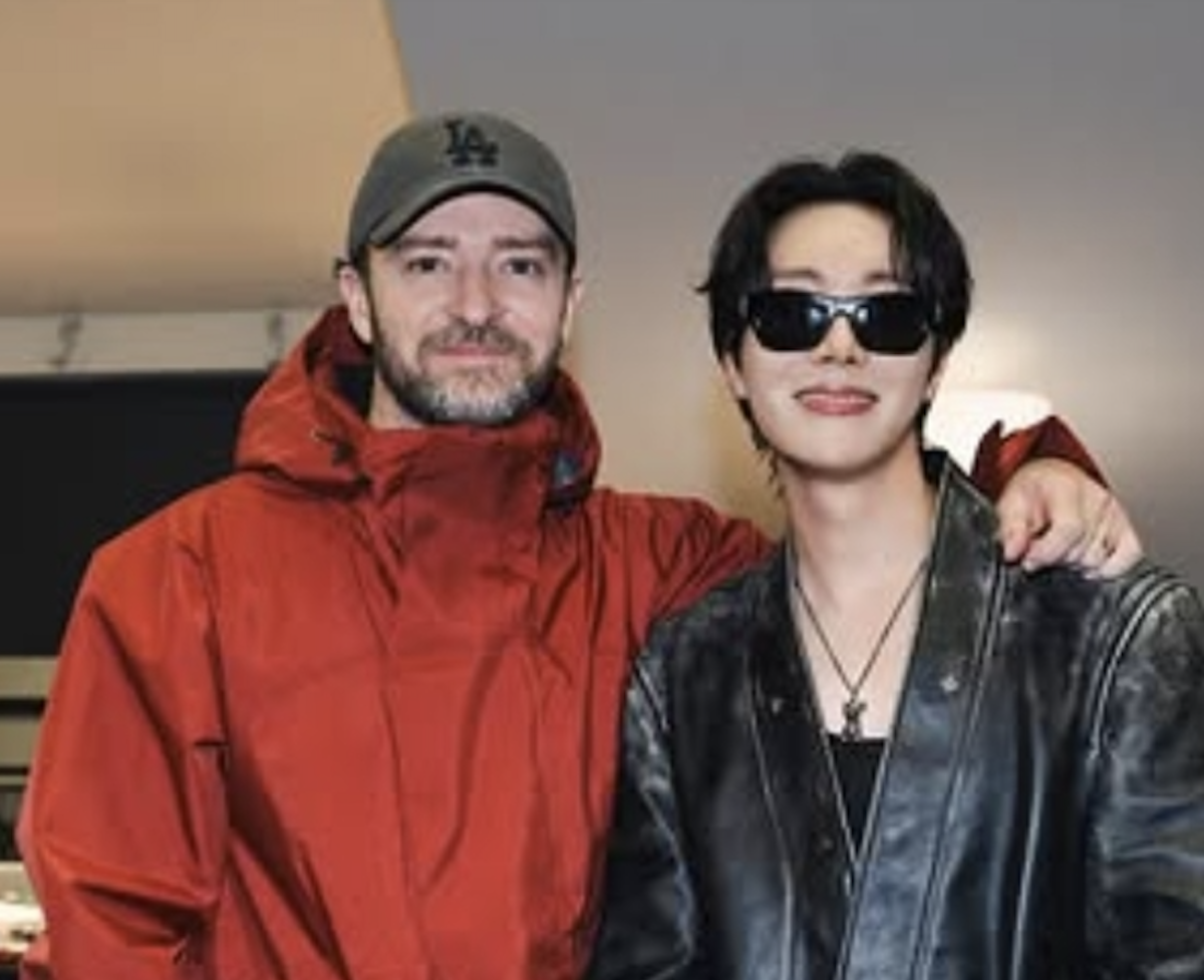 BTSポップアップジャケット BTS's J-Hope shares backstage moment with Justin Timberlake | allkpop