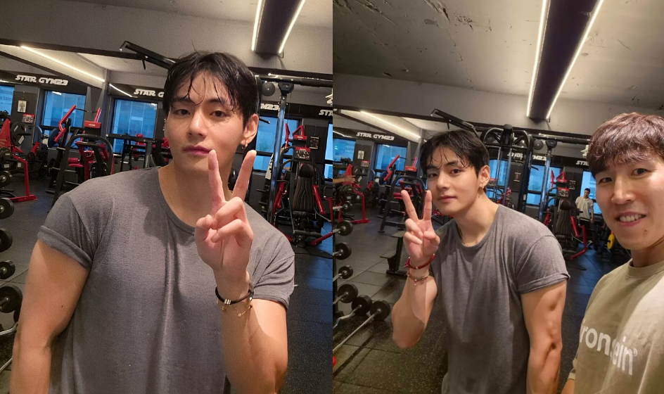 V BTS (Kim Taehyung) Tampil Perkasa di Foto Gym Terbaru