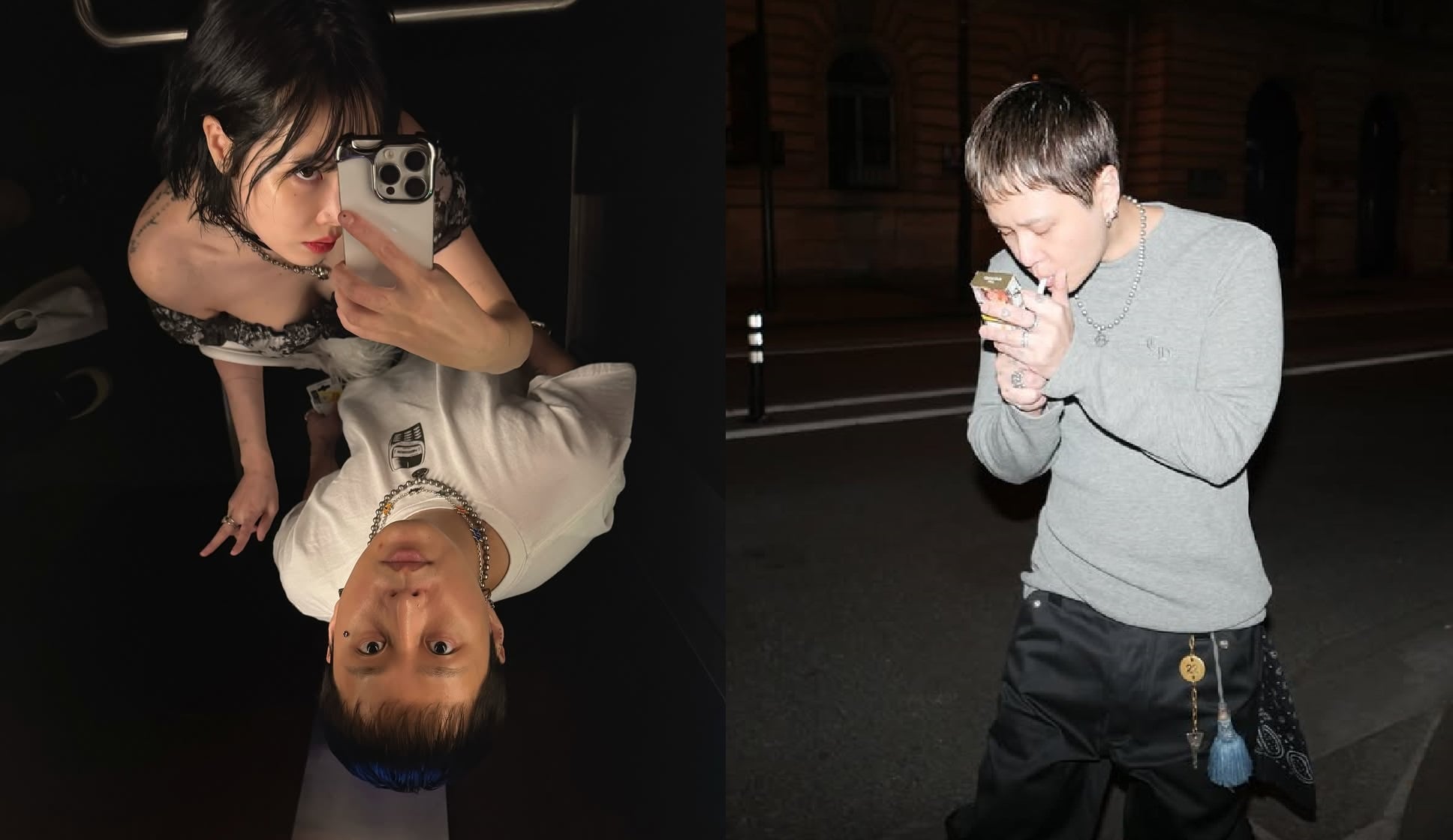 HyunA and Yong Junhyung spark controversy over street smoking in Paris |  allkpop, image size:1936x1120