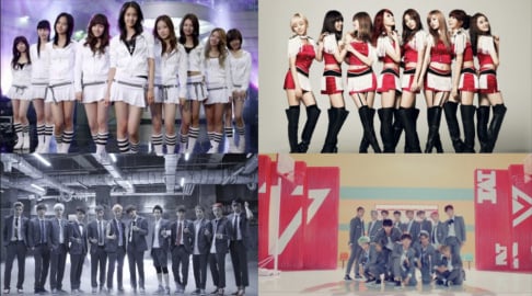 Apink, After School, EXO, GFriend (Girlfriend), Girls