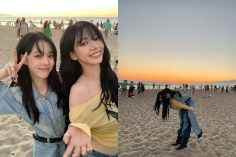 Winter & Karina Liburan Pantai, Vibes Summer Banget