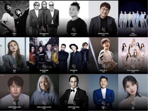 Bang Si Hyuk, Big Bang, G-Dragon, BLACKPINK, BoA, BTS, Cho Yong Pil, Lee Hyori, Girls