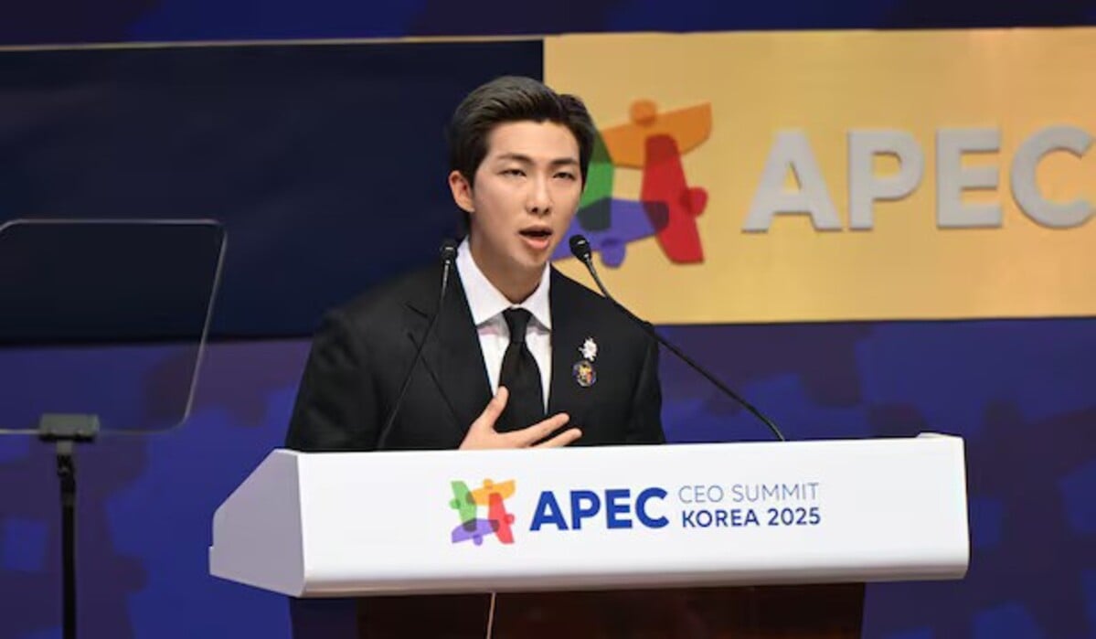 BTS’s RM delivers keynote at APEC CEO Summit "K-Pop is like bibimbap, blending identity with global culture”