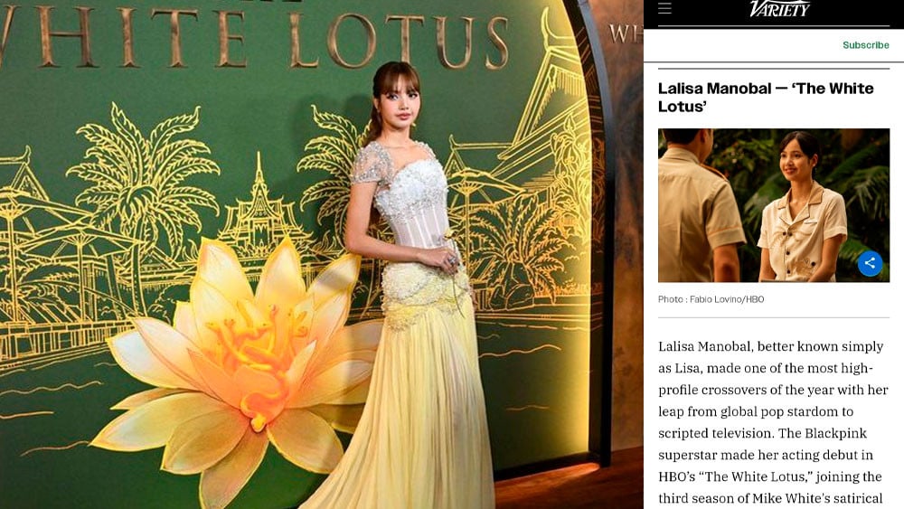 BLACKPINK's LISA is named one of Variety’s International Film and TV Breakouts of the Year for her role in ‘The White Lotus’.