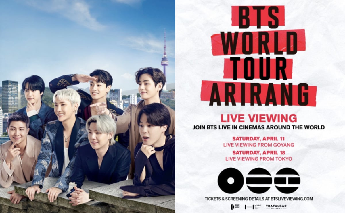 BTS ‘ARIRANG’ world tour announces global cinema live viewing and online streaming dates